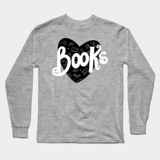 Book lover - black and white Long Sleeve T-Shirt